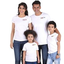 women clothes letter print short sleeve white fashion matching outfits father mother daughter and son family set t shirt mama 2024 - buy cheap