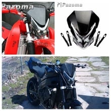 Светодиодная фара для мотоцикла Streetfighter, черная универсальная, для Ducati Honda Yamaha Suzuki YZ CR DR DRZ CBR 2024 - купить недорого