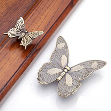 European style butterfly design handles for furniture door knob vintage kitchen cupboards  para gaveta Hardware tool 2024 - buy cheap