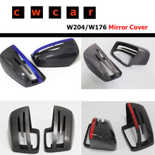 Carbon Fiber Mirror Cover For Mercedes Benz W204 W176 W117 W218 W212 W207 X156 A C E CLA CLS GLA Class Replacement Style 2024 - buy cheap