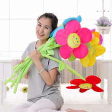 5pieces/lot beautiful sunflower toy plush muticolour flower dolls gift about 85cm 2024 - buy cheap