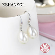 Hot Sale Natural Pearl Earrings For Women Silver color Freshwater AAAA White Pearl Drop Earring Jewelry Earrings Brincos 2024 - buy cheap