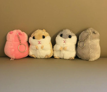 10cm Cute Plush Toys New cute soft plush hamster doll jewelry bag key pendant grasping machine plush hamster doll 2024 - buy cheap