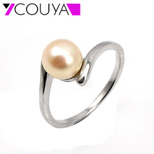 COUYA brand 2016 Infinity Charms Designer Delicate Pink Pearl Rings Wedding Ring Best Gift for A Girlfriend Manual Mosaic 2024 - buy cheap