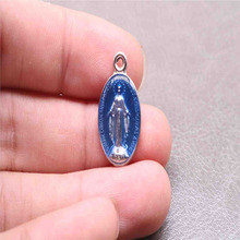 Medalha de mármore mármore católico, presente da virgem maria sagrada, medalha de amuleto, coração 2024 - compre barato