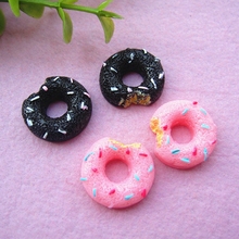 Artesanato em resina para decoração, faça você mesmo misturado 20 peças 15*18mm quente e kawaii plano volta em resina cabochão rosquinha 2024 - compre barato