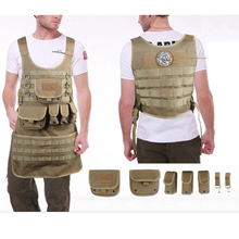 Military army tactical Vest apron Molle apron Male generic aprons camouflage repair waterproof wear quick-drying apron tatico 2024 - buy cheap