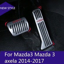 car styling cover Aluminium alloy foot Gas/petrol/oil Brake Rest lamp trim Pedal For Mazda3 Mazda 3 axela 2014-2017 2024 - buy cheap