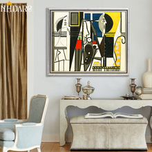 Picasso Painter and Model Canvas Wall Art Canvas Painting Home Deor Wall Pictures Print for Living Room Art Pictures Posters 2024 - buy cheap