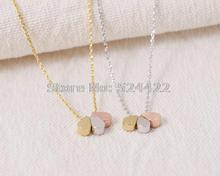 Free shipping 10pcs/lot Gold and cute 3 Teardrops Necklace Pendant Necklace for girls XL060 2024 - buy cheap