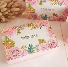 21*14*5cm custom gift food boxes disposable food containers,wedding favour cake boxes,flower printing gift cardboard boxes 2024 - buy cheap