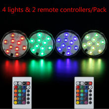 1pc Remote Controlled Submersible LED Lights Battery Operated Base Underwater LED Lights for Vase Hookah Decor Wedding Xmas 2024 - buy cheap