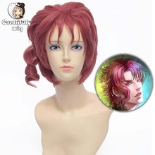 Kakyoin Noriaki JOJO Short Curly Auburn Cosplay Wig Synthetic Hair Halloween Costume Party Play Wigs High Temperature Fiber 2024 - buy cheap