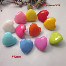 120pcs Mixed color multi-slice heart-shaped ABS buttons for shirt children clothing scrapbooking sewing accessories wholesale 2024 - buy cheap