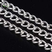 pandahall 100m/roll Silver Color Iron Twist Chains Cross Curb Chain Necklace DIY jewelry making Materials Handmade Come On Reel 2024 - buy cheap