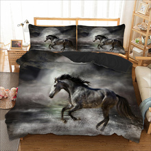 Black Horse Running Bedding Set 3D Printed Duvet Cover Bed Clothes Single Double Queen King Child Duvet Cover With Pillowcase 2024 - buy cheap