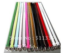 100PCS/lot 10*210mm PU Leather Snake Skin Wristband Bracelet fit for 10MM diy slide charms or letters 2024 - buy cheap