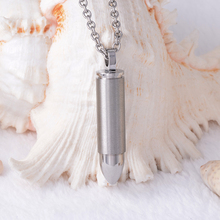 LKJ2436 Memorial Urn Necklace for Men 316L Stainless Steel Cremation Jewelry Pendant Bullet Shape Ashes Holder for Loved One 2024 - buy cheap