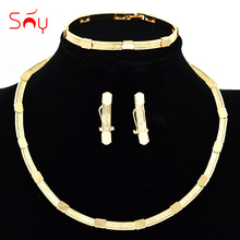 Sunny Jewelry Round Collar Jewelry Set For Women Necklace Earrings Bracelet Set For Anniversary Jewelry Classic Jewelry Findings 2024 - купить недорого