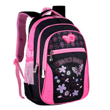 Mochila con estampado Floral para niñas, bolso escolar para niños, mochilas para estudiantes de primaria, color negro 2024 - compra barato