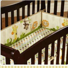 Animal Print Cotton Soft Baby Crib Cot bumpers Set Breathable for Newborn Safety Fence baby Bumpers Bedding Accessories 2024 - buy cheap