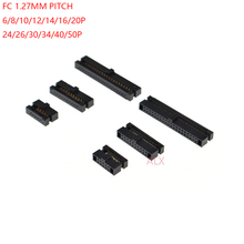 5PCS 1.27MM pitch FC-6/8/10/14/16/20/40 PIN FEMALE HEADER IDC SOCKET CONNECTOR FOR 0.635MM FLAT ribbon cable wire 6p 10p 20p 40p 2024 - buy cheap