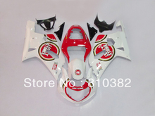 Kit de carenagem de motocicleta para gsxr600, 750, 01, 02, 03, gsxr, 600, 2003, 2001, conjunto com branco vermelho e presentes, sm61 2024 - compre barato