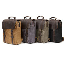 Casual Men Canvas Backpack Mens Vintage Student School Bag Pack Big Capacity Laptop Rucksack Retro Canvas Travel Backpack black 2024 - buy cheap