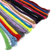 Cordas de algodão trançadas para costura, cordas de alta resistência de 5mm coloridas a mão para vestuário, acessórios de costura, 10 metros por atacado 2024 - compre barato