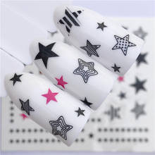 1 PC Black Star Goldfish/Black Flower Nail Stickers Water Transfer Decals Decoration Dream Cather Slider For Nail DIY Tips 2024 - buy cheap