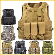 Airsoft Military Tactical Vest Molle Combat Assault Plate Carrier Tactical Vest 7 Colors CS Outdoor Clothing Hunting Vest 2024 - buy cheap