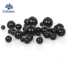 4-10mm 350pcs Black Color, ABS Imitation Pearl Round Plastic Beads, Making jewelry diy beads, Jewelry Handmade necklace 2024 - buy cheap