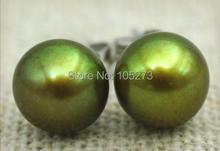 Pendientes de perlas verdes, joyería de perlas de agua dulce de tamaño Select 6mm-9mm, tachuelas, regalos de dama de honor, joyería de perlas 2024 - compra barato