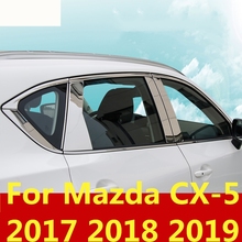 Para mazda CX-5 cx5 cx 5 2017 2018 2019 tiras de aço inoxidável janela do carro guarnição decoração acessórios moldura da janela do carro guarnição 2024 - compre barato