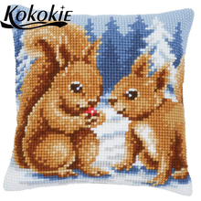 Decorative cushion cross stitch pillow kits cartoon throw pillowcase material for handicraft Embroidery yarn Needlework Sets 2024 - buy cheap