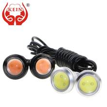 KEIN 2PCS 18mm 23mm Eagle Eye DRL car LED daytime running light modified chassis license plate Parking lamp car styling white 2024 - buy cheap