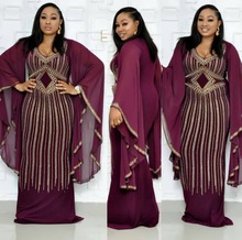 2019 new elegent fashion style african women plus size long dress L-XXL 2024 - buy cheap