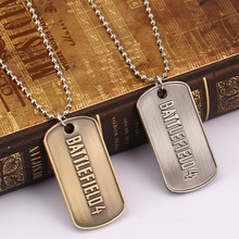 Game Jewelry Battlefield 4 Necklace Letter Logo Dog Tag Metal Beads Key Chain Holder Pendant Choker Kolye Chaveiro Men Gift Clef 2024 - buy cheap