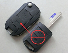 Сменный модифицированный откидной складной чехол с 2 кнопками для дистанционного ключа для Opel Vectra с лезвием HU43, чехол для ключа брелока 5 шт./лот 2024 - купить недорого