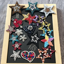 star-tessel rhinestone beaded patches perle pour coudre vetement applique sew on patches for clothes bordados para costura 2024 - buy cheap