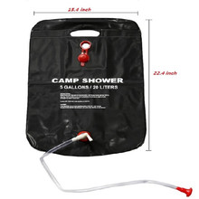 Saco de água da Energia Solar Aquecida Acampamento Shower Bag PVC Saco de Água 20L/5 Galões para Outdoor Camping Caminhadas Picnic 2024 - compre barato