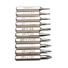 10pcs 28mm Magnetic CR-V Precision Screwdriver Bit Set PH00 PH0 Z1 Z0 3.0 2.0 1.0 T5 T4 0.8 Multifunctional Hex Torx Head Repair 2024 - buy cheap