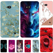 Cartoon Printing Case For Nokia Microsoft Lumia 640 Lte Dual Sim Phone Bag Cat Landscape Drawing Back Cover Coque For Nokia 640 2024 - buy cheap