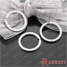Wholesale Diameter 25mm 30mm 33mm Chrome Plated Round Iron Key Rings Diy keycahins Findings Accessories (JM4520) 2024 - buy cheap
