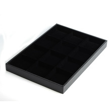 Jewelry Display Case PU Leather velvet tray necklace rings earring Pendant bracelets showcase box 35*24*3cm 12 grid Jewelry Tray 2024 - buy cheap