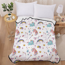 Manta de unicornio para cama, colcha fina de 150x200cm, manta de lana para niños 2024 - compra barato