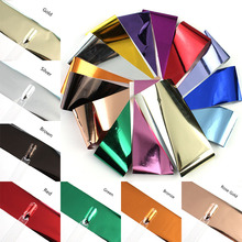 14pcs/set Charm Polish Holographic Nail Foil art Stickers Gold Metal Color Starry Paper Transfer Foils Wraps 2024 - buy cheap