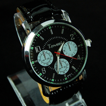2015 Casual Fashion Black Leather Strap Men Watch Relogio Luxury Brand Men's Military Watch Male Quartz Sports Clock 2024 - buy cheap