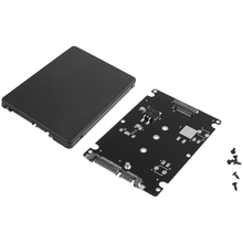 Черный ключ B + M Разъем 2 M. 2 NGFF (SATA) SSD до 2,5 SATA адаптер карта с чехлом #8 2024 - купить недорого