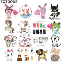 ZOTOONE-Parches de transferencia para planchar para ropa, termotransferencia de Animal conejo para ropa, accesorios decorativos, parche Diy, lindo E 2024 - compra barato